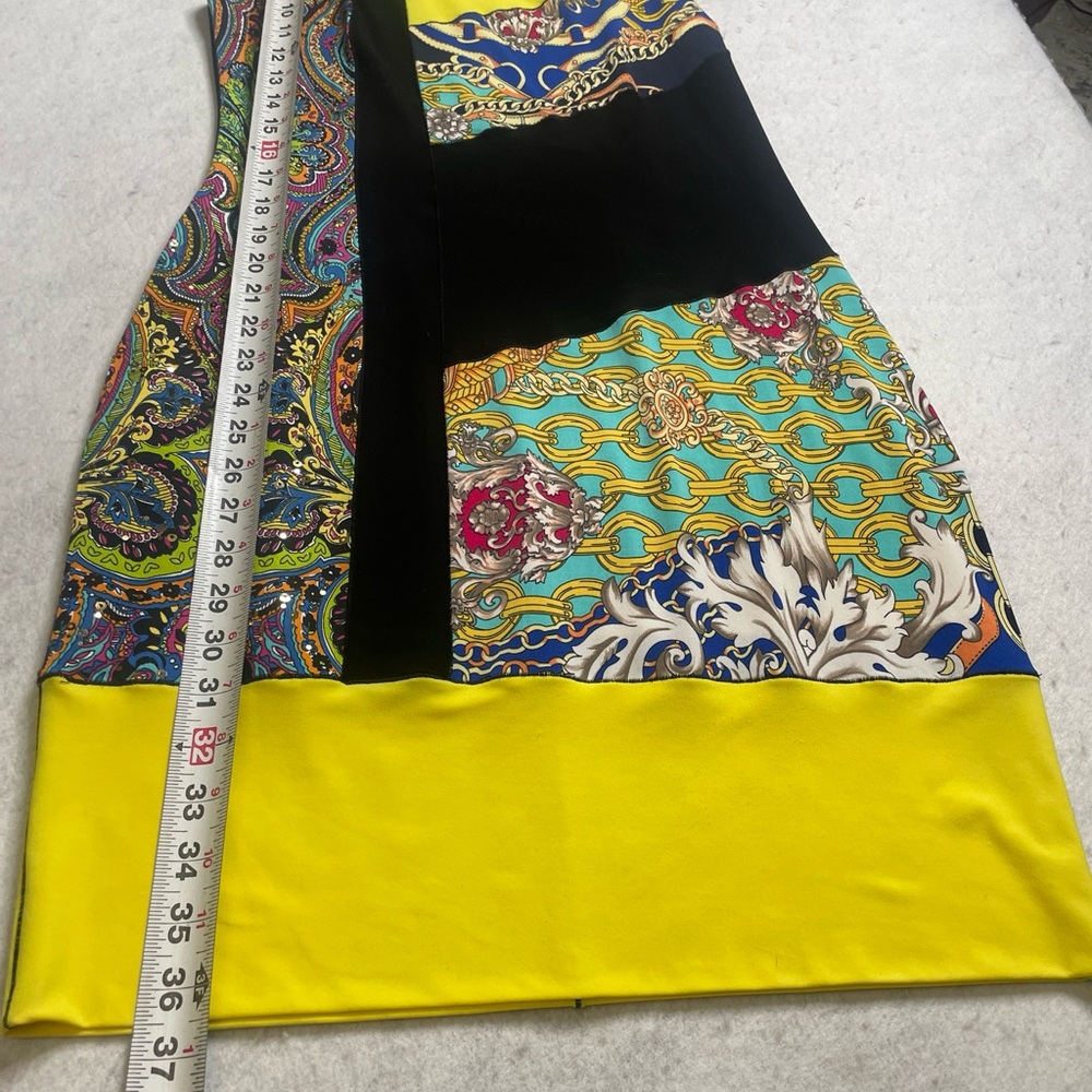 Joseph Ribkoff Yellow Stretch Multi Pattern Color… - image 4